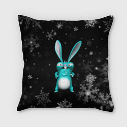 Подушка квадратная Cheeky rabbit celebrates the new year, цвет: 3D-принт