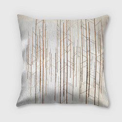 Подушка квадратная Абстрактные линии на светлом фоне, цвет: 3D-принт