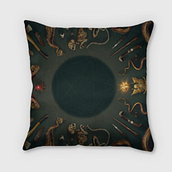 Подушка квадратная Кабинет редкостей Гильермо дель Торо, цвет: 3D-принт