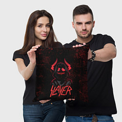 Подушка квадратная Slayer - рок 80-х, цвет: 3D-принт — фото 2