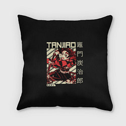 Подушка квадратная Танджиро Камадо: Клинок, рассекающий демонов, цвет: 3D-принт