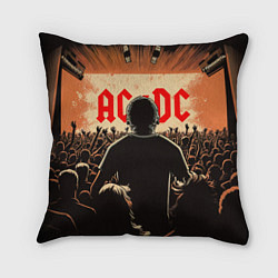 Подушка квадратная На рок концерте, цвет: 3D-принт