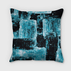 Подушка квадратная Голубой абстракт, цвет: 3D-принт