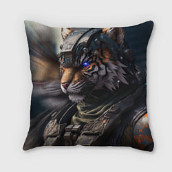 Подушка квадратная Battle Tiger