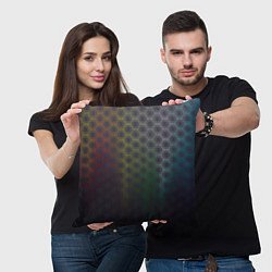 Подушка квадратная Абстрактные соты размытые, цвет: 3D-принт — фото 2