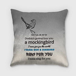 Подушка квадратная Mockingbird, цвет: 3D-принт