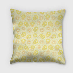 Подушка квадратная Узор из колец ананаса, цвет: 3D-принт