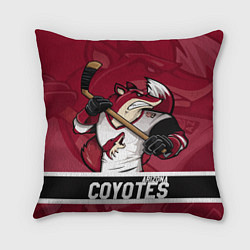 Подушка квадратная Arizona Coyotes маскот, цвет: 3D-принт