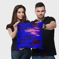 Подушка квадратная Soft stones blye, цвет: 3D-принт — фото 2