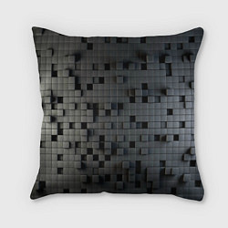 Подушка квадратная Digital pixel black, цвет: 3D-принт