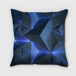 Подушка квадратная Triangle neon, цвет: 3D-принт