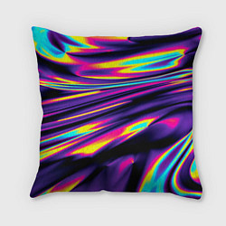 Подушка квадратная Glitch colors, цвет: 3D-принт