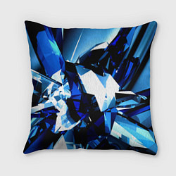 Подушка квадратная Crystal blue form, цвет: 3D-принт
