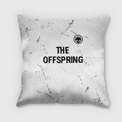 Подушка квадратная The Offspring glitch на светлом фоне: символ сверх