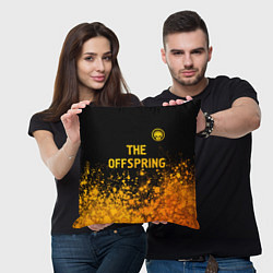 Подушка квадратная The Offspring - gold gradient: символ сверху, цвет: 3D-принт — фото 2