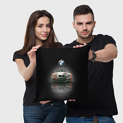 Подушка квадратная Немецкий люксовый кабриолет BMW Z4, цвет: 3D-принт — фото 2