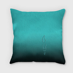 Подушка квадратная Силуэт лисы на градиентном фоне, цвет: 3D-принт