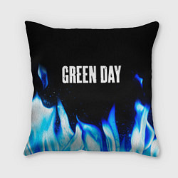 Подушка квадратная Green Day blue fire