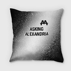 Подушка квадратная Asking Alexandria glitch на светлом фоне: символ с