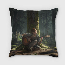 Подушка квадратная Элли с гитарой, цвет: 3D-принт
