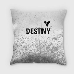 Подушка квадратная Destiny glitch на светлом фоне: символ сверху, цвет: 3D-принт