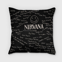 Подушка квадратная Nirvana pattern, цвет: 3D-принт