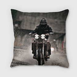 Подушка квадратная Мотоцикл в дождь, цвет: 3D-принт