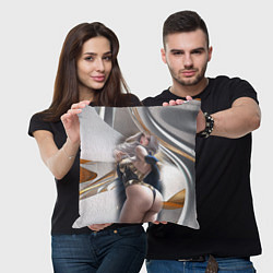 Подушка квадратная Девушка с пышными формами, цвет: 3D-принт — фото 2