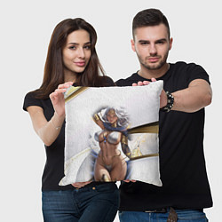 Подушка квадратная Девушка с пышными формами аниме, цвет: 3D-принт — фото 2