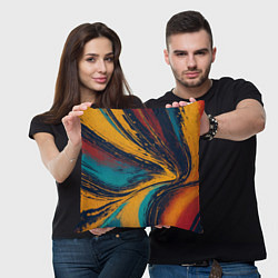 Подушка квадратная Волнующая рябь, цвет: 3D-принт — фото 2