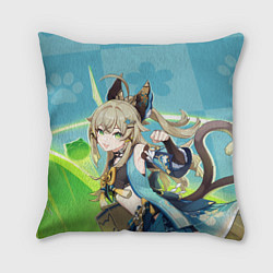 Подушка квадратная Kirara Genshin Impact, цвет: 3D-принт