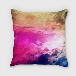 Подушка квадратная Разноцветное небо, цвет: 3D-принт
