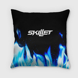 Подушка квадратная Skillet blue fire, цвет: 3D-принт