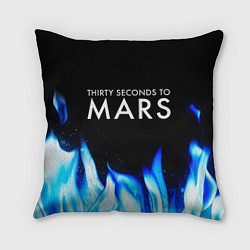 Подушка квадратная Thirty Seconds to Mars blue fire