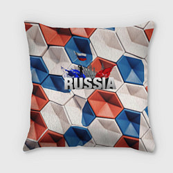Подушка квадратная Плиты Россия, цвет: 3D-принт