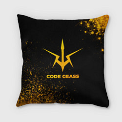 Подушка квадратная Code Geass - gold gradient, цвет: 3D-принт