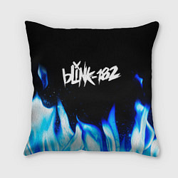 Подушка квадратная Blink 182 blue fire