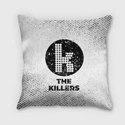 Подушка квадратная The Killers с потертостями на светлом фоне, цвет: 3D-принт