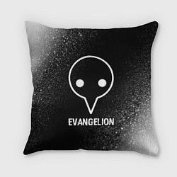 Подушка квадратная Evangelion glitch на темном фоне, цвет: 3D-принт