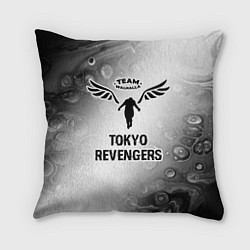 Подушка квадратная Tokyo Revengers glitch на светлом фоне, цвет: 3D-принт