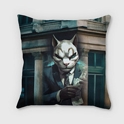 Подушка квадратная Payday cat, цвет: 3D-принт