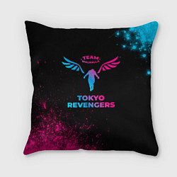 Подушка квадратная Tokyo Revengers - neon gradient, цвет: 3D-принт