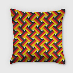 Подушка квадратная Германия - плетёнка, цвет: 3D-принт