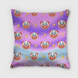 Подушка квадратная Узор с Клоунами, цвет: 3D-принт