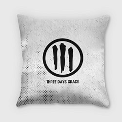 Подушка квадратная Three Days Grace glitch на светлом фоне, цвет: 3D-принт