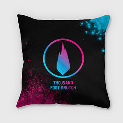 Подушка квадратная Thousand Foot Krutch - neon gradient, цвет: 3D-принт
