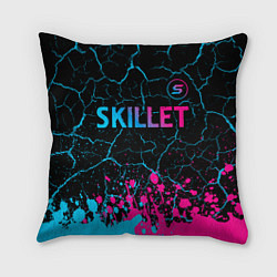 Подушка квадратная Skillet - neon gradient: символ сверху