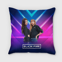 Подушка квадратная Blackpink neon, цвет: 3D-принт