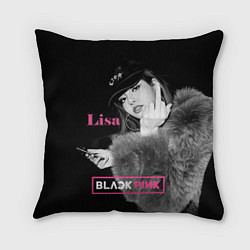 Подушка квадратная Blackpink Lisa fuck