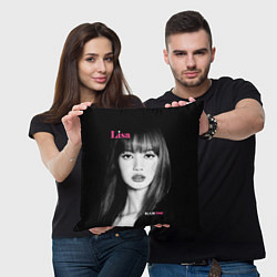 Подушка квадратная Blackpink Lisa Portrait, цвет: 3D-принт — фото 2